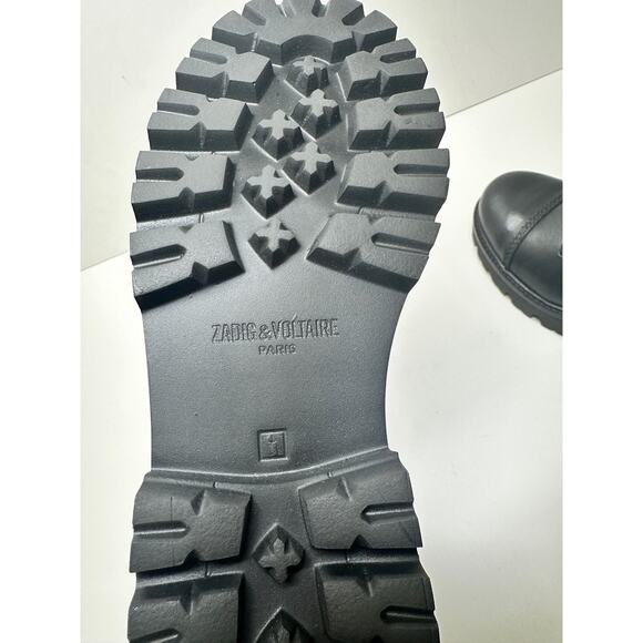 New Zadig & Voltaire Joe Cecilia Smooth Cowskin Chelsea Boots Sz EU38/US7.5 - Picture 8 of 8